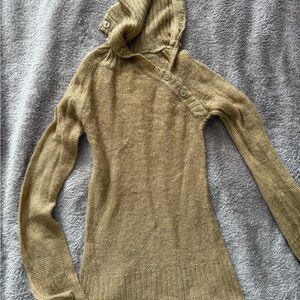 Women's Tan asymmetrical Sweater